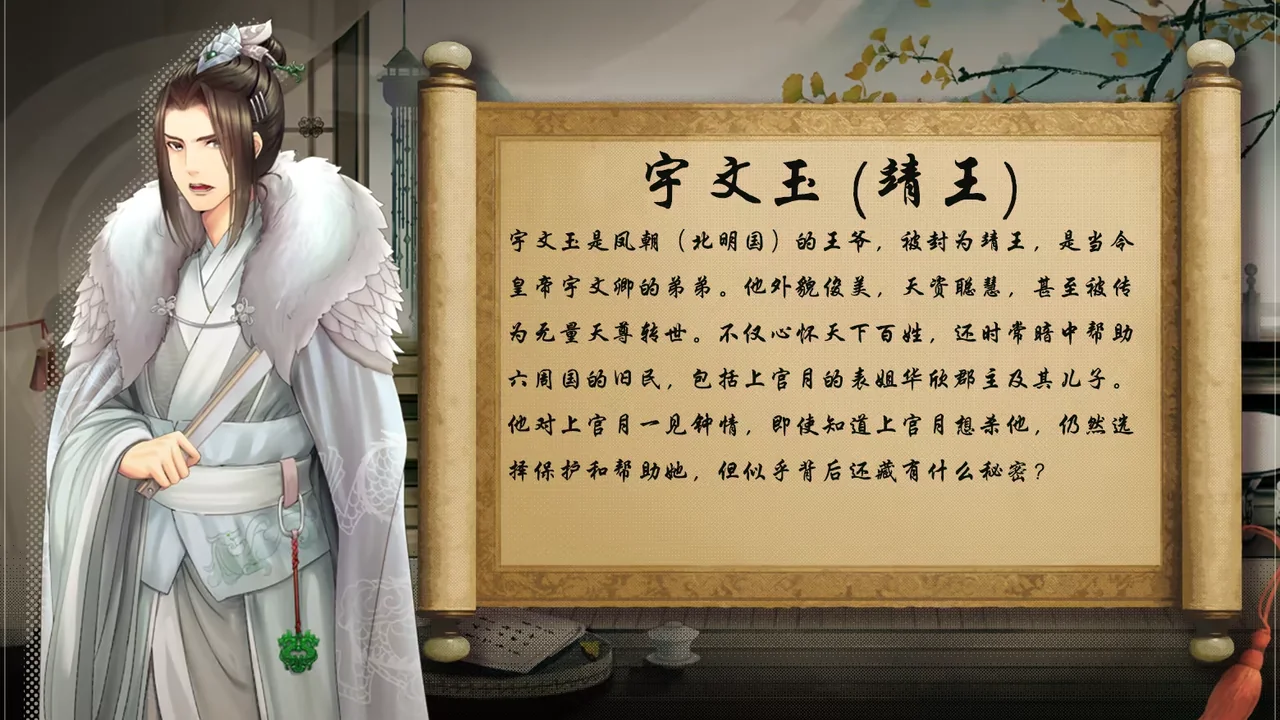 宇文昱角色立绘与人物介绍卷轴